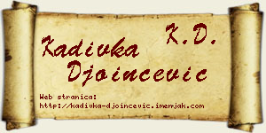 Kadivka Đoinčević vizit kartica